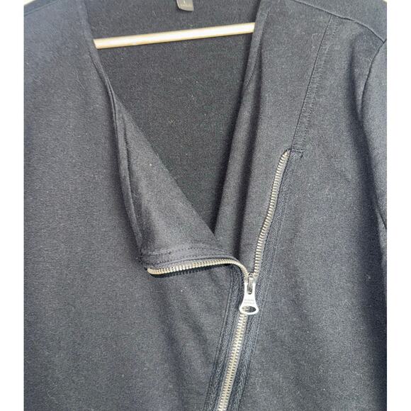 Banana Republic Factory Black Asymmetrical Zip Jacket Size Large - Picture 3 of 6